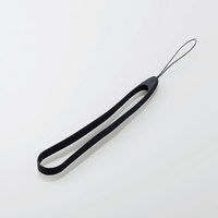 ELECOM スマートフォン用ハンドストラップ/シリコン/ブラック P-STH02BK (P-STH02BK)画像