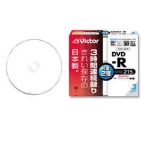 Victor 片面2層DVD-R8倍速対応 ホワイトレーベル 3枚パック VD-R215PA3 (VD-R215PA3)画像