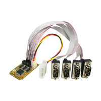 SUNIX 4 port Serial LP miniPCIe card with powered output (MCS6456P)画像
