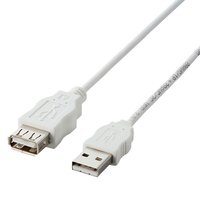 ELECOM EU RoHS準拠 USB2.0延長ケーブル A/1.5m ホワイト USB-ECOEA15WH (USB-ECOEA15WH)画像