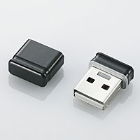 ELECOM マイクロサイズ USB2.0フラッシュメモリ 8GB(ブラック) (MF-SU208GBK)画像