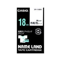 CASIO ネームランド 布転写テープ 18mm幅(黒文字) (XR-118BK)画像