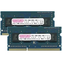 センチュリーマイクロ 低電圧ノートPC用 PC3-12800/DDR3-1600 8GBキット(4GB2枚組) 204pin SODIMM 日本製 1.35v (CK4GX2-SOD3LU1600)画像