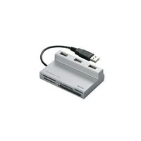 BUFFALO カードリーダー/ライター 48+4メディア対応 ハブ付 シルバー (BSCRA48HU2SV)画像