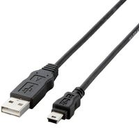 ELECOM EU RoHS指令準拠USBケーブル A:miniB/5.0m ブラック USB-ECOM550 (USB-ECOM550)画像
