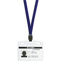 コクヨ ナフ-T195B ネックストラップ名札 IDカード用・2枚収納青 (T195B)画像