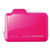 I.O DATA USB2.0/1.1接続 耐衝撃ポータブルHDD フラッシュピンク 500GB (HDPN-U500PB)画像