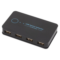 ainex USW-02 有線リモコン付USB切替器 2PC・4ポート (USW-02)画像