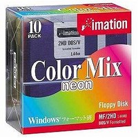 IMATION 3.5インチ 2HDフロッピー(Windows用)5色ミックス10枚入り (MF2HDCLW10PS)画像
