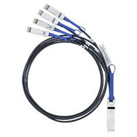 Mellanox passive copper hybrid cable, ETH 40GbE to 4x10GbE, QSFP to 4xSFP+, 3m画像