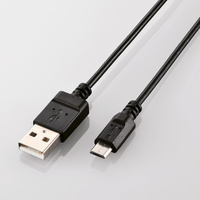 ELECOM microUSBケーブル/USB2.0/エコパッケージ/0.3m/ブラック (U2C-JAMB03BK)画像