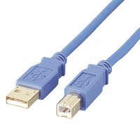 ELECOM USB2-50BU USB2.0ケーブル ブルー(ABタイプ) (USB2-50BU)画像
