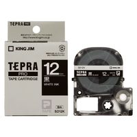 SD12K カラーラベルテープ 「テプラPRO」(黒テープ/白文字/12mm幅)画像