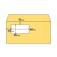 ヒサゴ MF11 ニユーメールサイズ 窓付き封筒 オレンジ (MF11)画像