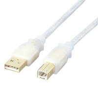 ELECOM USB2-20SN USB2.0ケーブル ミルキーホワイト(ABタイプ) (USB2-20SN)画像
