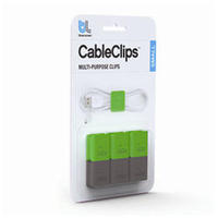 BlueLounge Desien CableClips Small Pack(Dark Grey/Green) BLD-CCS-DGGR (BLD-CCS-DGGR)画像