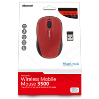 Microsoft Wireless Mobile Mouse3500 Fire Red Mac/Win対応 日本語版 パッケージ (GMF-00226)画像