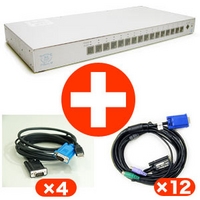 PLAT’HOME PShareM16 USB・1.8m4本 PS/2・1.8m12本 セット (S/M16-U4P12/C)画像