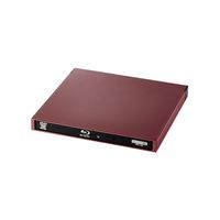 Logitec Blu-rayディスクドライブ/USB3.2 Gen1(USB3.0)/スリム/再生&編集ソフト付/UHDBD対応/Type-Cケーブル付属/レッド (LBD-PWA6U3CVRD)画像
