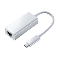 サンワサプライ USB3.1 TypeC-LAN変換アダプタ(ホワイト) USB-CVLAN2W (USB-CVLAN2W)画像