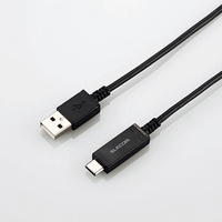 ELECOM スマホ用USBケーブルUSB2.0(Cオス-Aオス)認証品0.3mブラック (MPA-AC03SNBK)画像
