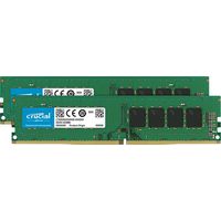 crucial 32GB Kit (16GBx2) DDR4 2666 MT/s (PC4-21300) CL19 DR x8 Unbuffered DIMM 288pin (CT2K16G4DFD8266)画像