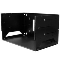 StarTech 壁掛け型ウォールラック 棚板付属 スチール製 4U ウォールマウント型サーバーラック 奥行き調整可能(30cm – 46cm) (WALLSHELF4U)画像