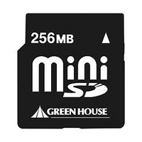 GREENHOUSE MiniSDカード256MB アダプタ付 GH-SDCM256MC (GH-SDCM256MC)画像