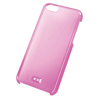 ELECOM iPhone5c/シェルカバー/ラメ/ストラップホール付/クリアディープピンク (PS-A13PVSTBPNDC)画像