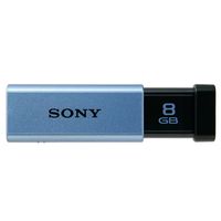 SONY USB3.0対応 ノックスライド式高速USBメモリー 8GB キャップレス ブルー (USM8GT L)画像
