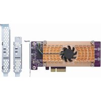 QNAP QM2-2P10G1TA デュアルM.2 2280 PCIe NVMe SSD & シングルポート10GbE拡張カード (QM2-2P10G1TA)画像