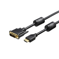BUFFALO BSHDDV30BK HDMI:DVI変換ケーブル コア付 3.0m ブラック (BSHDDV30BK)画像