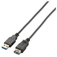 ELECOM 極細USB3.0延長ケーブル(A-A)/1.0m/ブラック (USB3-EX10BK)画像