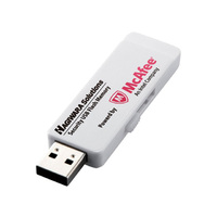 ハギワラソリューションズ USB2.0/1.1 ウィルス対策USBメモリ(マカフィー)/32GB/ホワイト/1年保証モデル (HUD-PUVM32GA1)画像