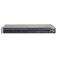 Mellanox InfiniScale IV QDR InfiniBand Switch, 36 QSFP, 1 Power Supply, Managed (PPC460EX), 648 node subnet manager included, PSU side to connector side airflow, Standard depth, Rail Kit (MIS5035Q-1SFC)画像