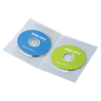サンワサプライ スリムDVDトールケース(2枚収納) クリア 10枚セット (DVD-TU2-10C)画像