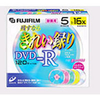 FUJIFILM VDR120KX5 M 16X DVD-R for VIDEO カラーミックス5枚パック (VDR120KX5 M 16X)画像