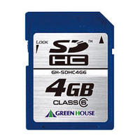 GREENHOUSE SDHCメモリーカード 4GB(SLCチップ採用) GH-SDHC4G6 (GH-SDHC4G6)画像