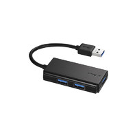 BUFFALO BSH3U100U3BKZ USB3.0 バスパワー 3ポート ハブ ブラック (BSH3U100U3BKZ)画像