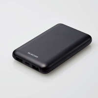 ELECOM モバイルバッテリー/薄型/10000mAh/ブラック (DE-C44-10000BK)画像