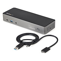 StarTech USB-C & USB-A対応ドッキングステーション/3面モニター対応ノートパソコン拡張ドック/85W USB PD/4K60Hz対応HDMI & DiplayPortトリプルモニター/6ポートUSBハブ/ギガビット有線LAN/3.5mmステレオミニ(4極) (DK31C3HDPD)画像
