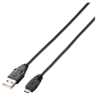 タブレットPC用 USBケーブル/USB(A)オス - USB(Micro-B)オス/2.0m/ブラック画像