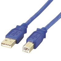 ELECOM USB2-30ID USB2.0ケーブル マリーナブルー(ABタイプ) (USB2-30ID)画像