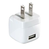 サンワサプライ 超小型USB充電器(2.1A出力・ホワイト) ACA-IP33WN (ACA-IP33WN)画像