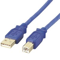 ELECOM USB2-10ID USB2.0ケーブル マリーナブルー(ABタイプ) (USB2-10ID)画像