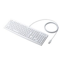 ELECOM USB 3mロングケーブル仕様 109配列フルキーボード(ホワイト) (TK-FCM009WH)画像