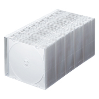 サンワサプライ DVD・CDケース(1枚収納)(マットホワイト) 50枚セット (FCD-PU50MW)画像
