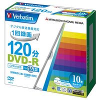 三菱化学メディア <Verbatim>録画用DVD-R 1-16倍速CPRM対応 インクジェットプリント対応ワイド(白) 10枚5mmスリムケース入り (VHR12JP10V1)画像