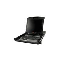 APC 17 Rack LCD Console – English (US) with Integrated 16 Port Analog KVM Switch (AP5816)画像