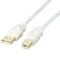 ELECOM USB2-30SN USB2.0ケーブル ミルキーホワイト(ABタイプ) (USB2-30SN)画像